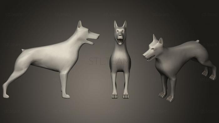 3D model Dobermann Dog (STL)